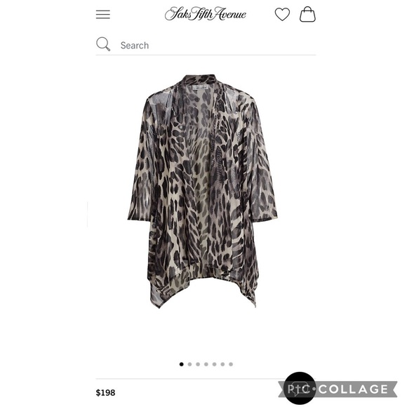49. Plus Size 2X super Soft Animal Print Cardigan - Picture 5 of 5